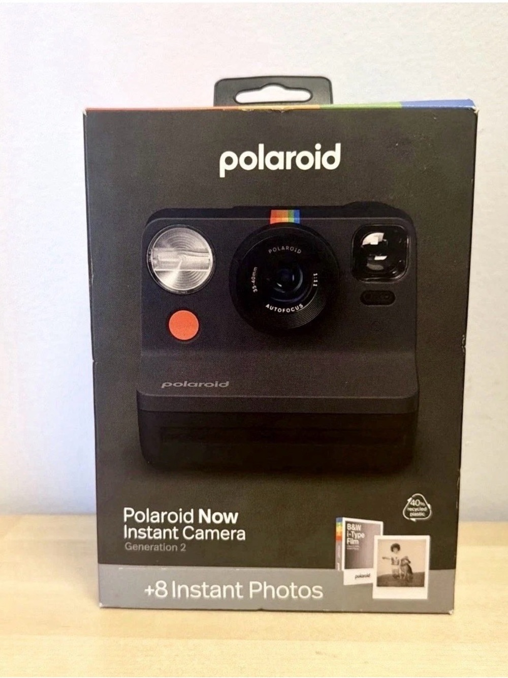 Polaroid Now Instant Camera Gen 2 Black +8 Instant Photos Bundle BRAND NEW